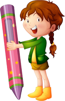Girl-crayon